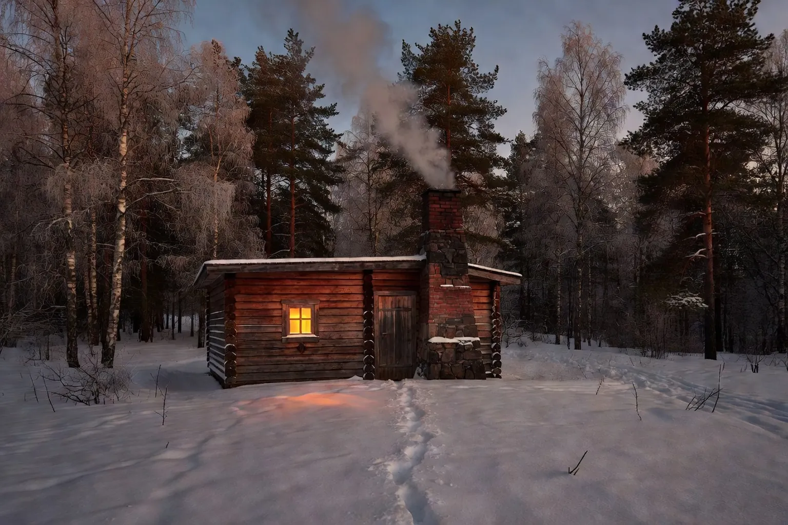 Poêle à pierres kamenka et veniki dans une banya en bois, ambiance régionale sibérienne