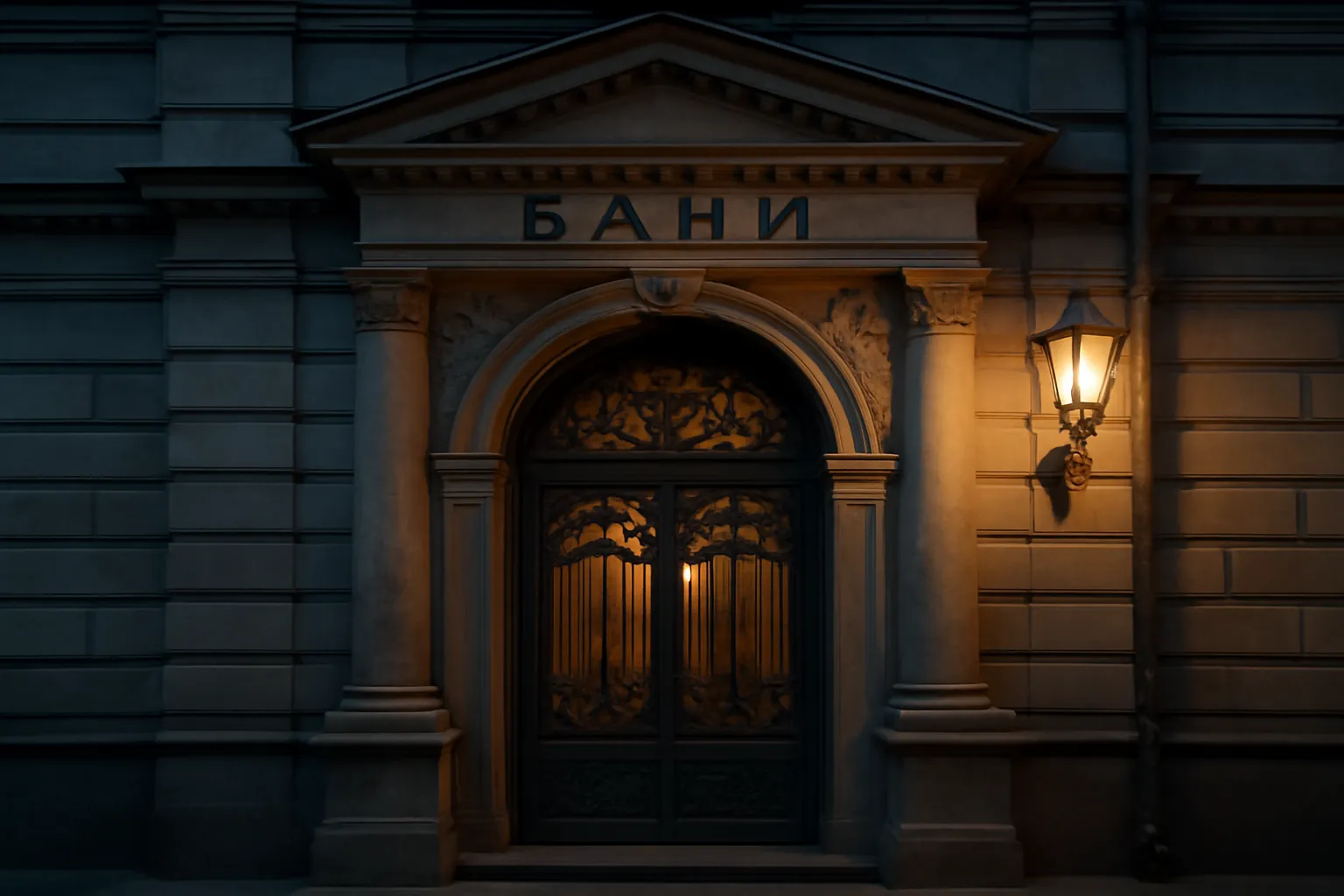 Façade élégante d'un établissement de bains russe du XIXe siècle à Moscou, architecture néoclassique
