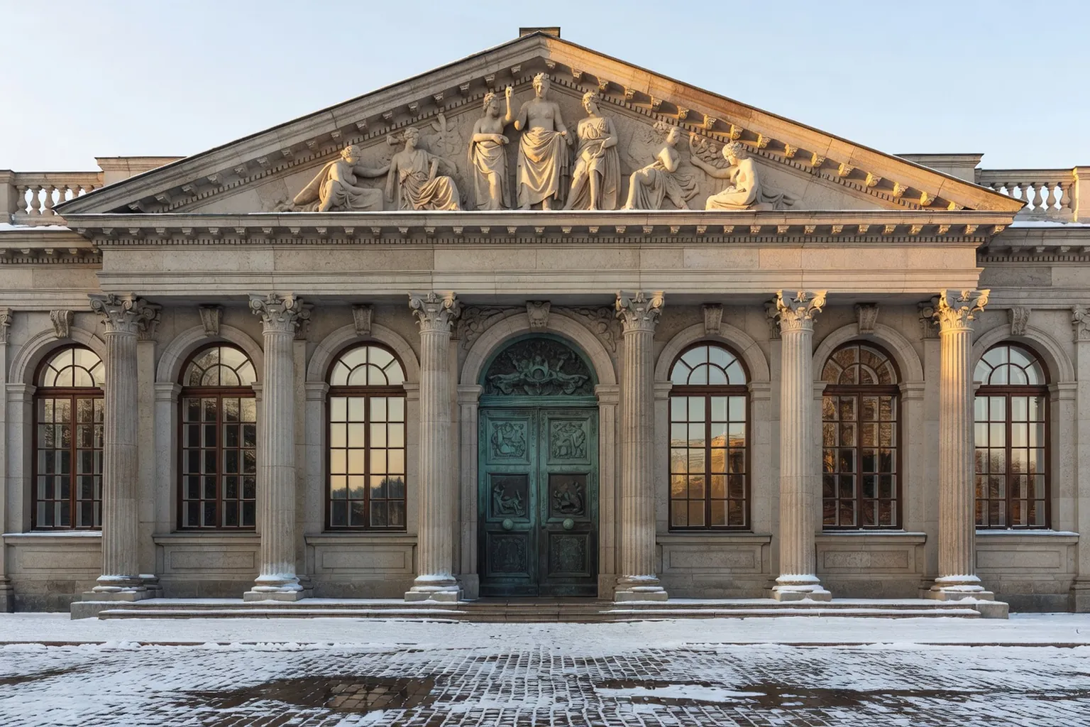 Vestiaire d'une banya moscovite ancienne avec casiers en bois sombre alignés, banquettes capitonnées et miroir mural, ambiance fin du XIXe siècle